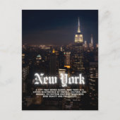 Skyline-Poster-Vorlage in New York Postkarte (Vorderseite)