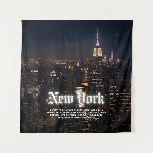 Skyline-Poster-Vorlage in New York Wandteppich (Vorderseite)