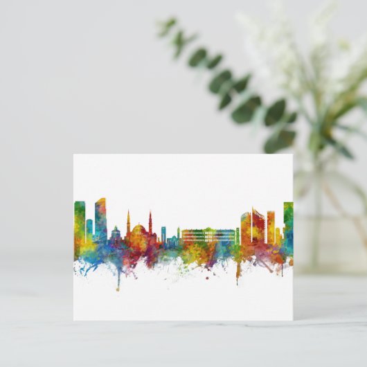 Skyline Postkarte (Stehend Vorderseite)