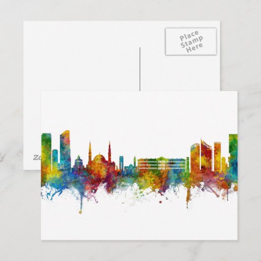 Skyline Postkarte (Vorne/Hinten)