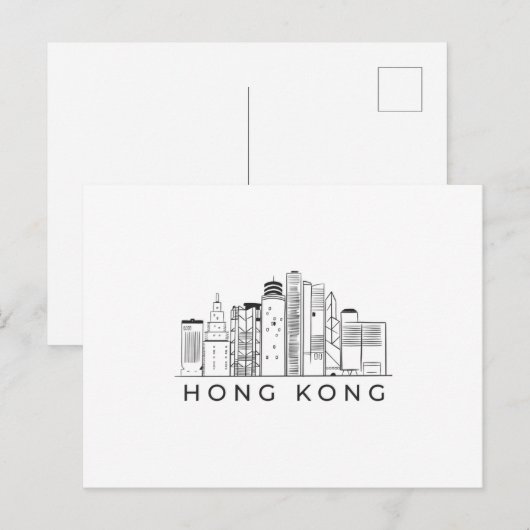 Skyline Postkarte (Vorne/Hinten)