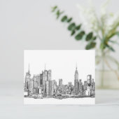 Skyline-Postkarte New York Postkarte (Stehend Vorderseite)
