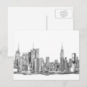 Skyline-Postkarte New York Postkarte (Vorne/Hinten)
