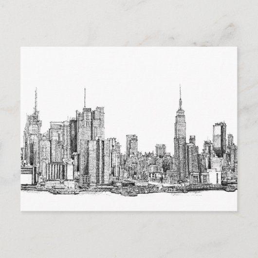 Skyline-Postkarte New York Postkarte (Vorderseite)