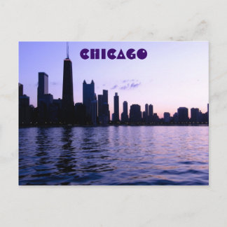 Skyline-Postkarte von Chicago Postkarte