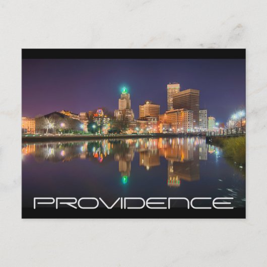 Skyline Providence Rhode Island Postkarte (Vorderseite)