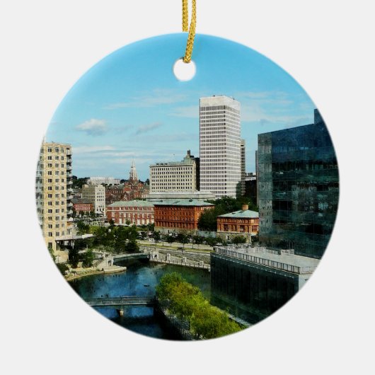 Skyline Providence RI Keramikornament (Vorne)