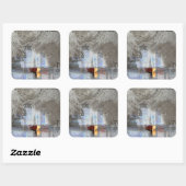 Skyline Quadratischer Aufkleber (Blatt)