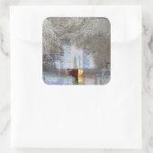 Skyline Quadratischer Aufkleber (Tasche)