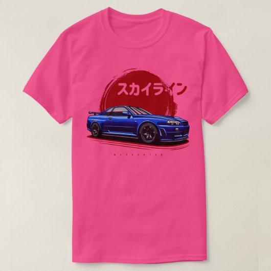 Skyline R34 GTR 1 T-Shirt (Design vorne)