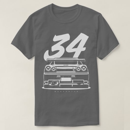 Skyline R34 GTR 3 T-Shirt (Design vorne)