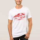 Skyline R34 Legendary JDM Illustration - Red Tri-Blend Shirt (Vorderseite)
