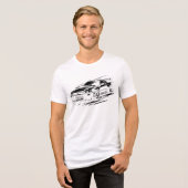 Skyline R34 Legendary JDM Ride Illustration - Blac Tri-Blend Shirt (Vorderseite voll)