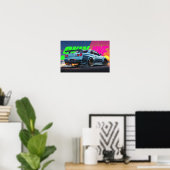Skyline R34 Neon Drift Poster (Heimbüro)