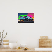 Skyline R34 Neon Drift Poster (Küche)
