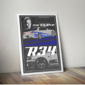 Skyline R34 Schnell & Wütend Poster