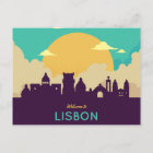 Skyline-Reisepostkarte Lissabons Portugal