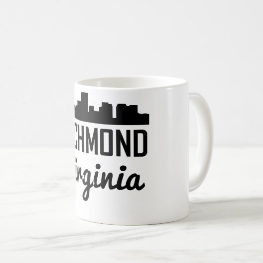 Skyline Richmonds Virginia Kaffeetasse (VorderseiteRechts)