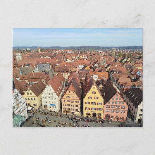 Skyline Rothenburg ob der Tauber, Deutschland Postkarte (Vorderseite)