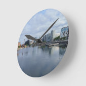 Skyline Runde Wanduhr (Winkel)