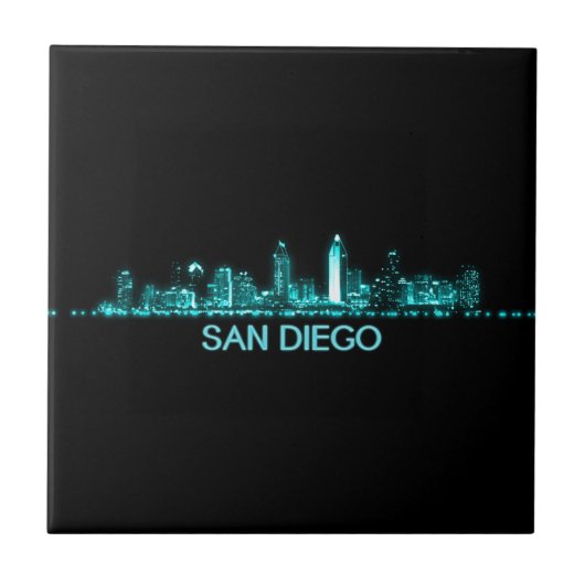 Skyline San Diego Fliese (Vorderseite)