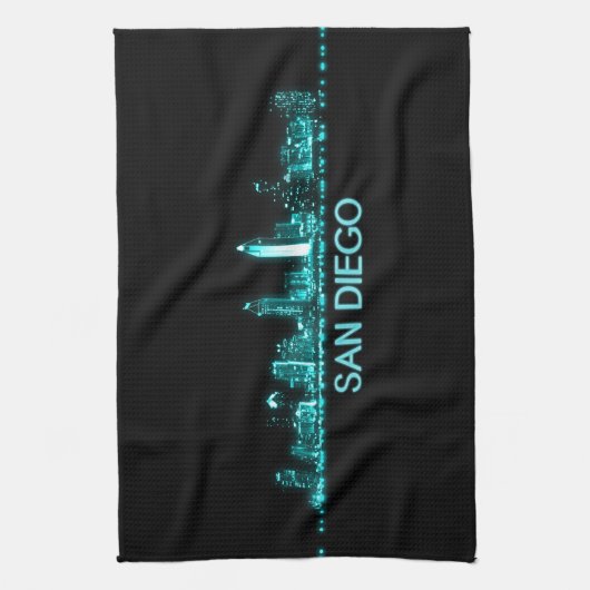 Skyline San Diego Geschirrtuch (Vertikal)