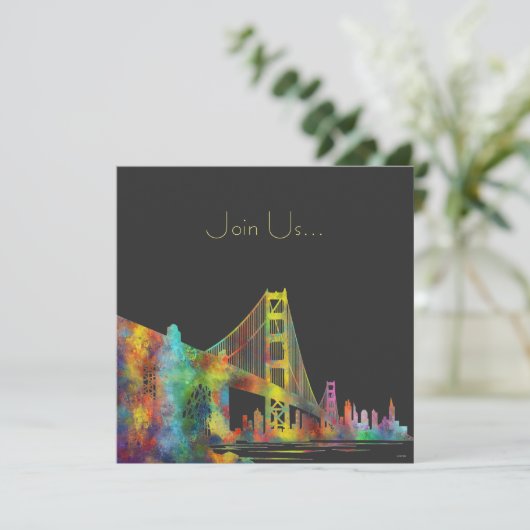 SKYLINE SAN FRANCISCO EINLADUNG (Stehend Vorderseite)