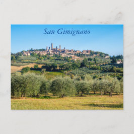 Skyline San Gimignano, Toskana, Italien Postkarte