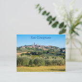 Skyline San Gimignano, Toskana, Italien Postkarte (Stehend Vorderseite)