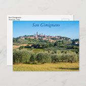 Skyline San Gimignano, Toskana, Italien Postkarte (Vorne/Hinten)