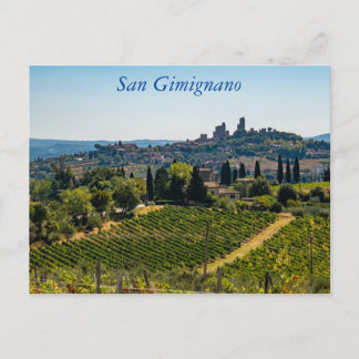 Skyline San Gimignano, Toskana, Italien Postkarte