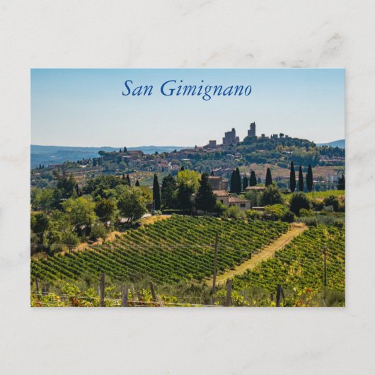 Skyline San Gimignano, Toskana, Italien Postkarte (Vorderseite)