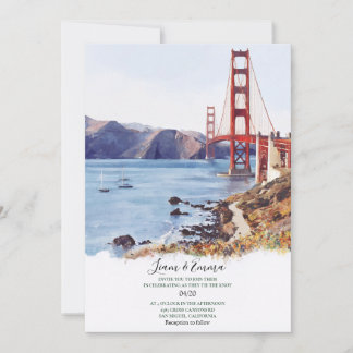 Skyline Scenic San Francisco Wedding Invitation Einladung