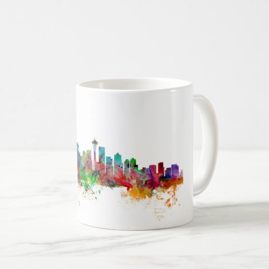 Skyline Seattles Washington Kaffeetasse (VorderseiteRechts)