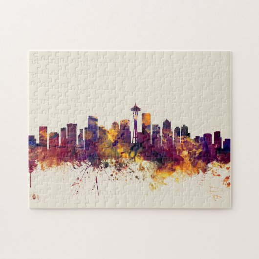 Skyline Seattles Washington Puzzle (Horizontal)
