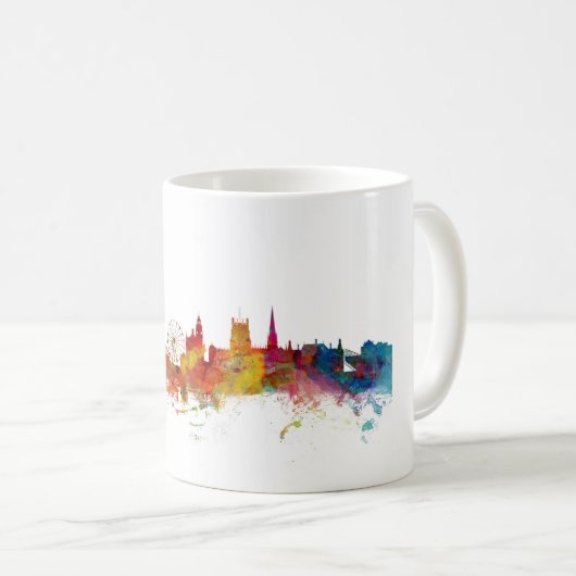 Skyline Sheffields England Kaffeetasse (VorderseiteRechts)
