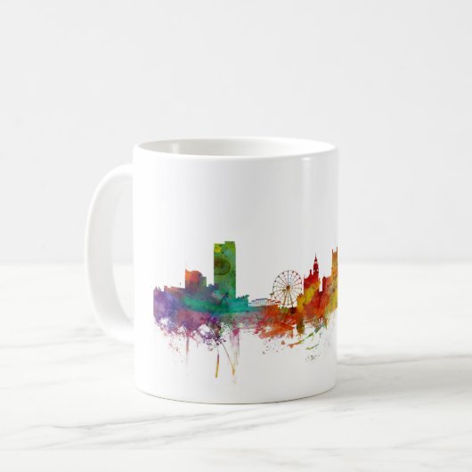 Skyline Sheffields England Kaffeetasse (Vorderseite Links)