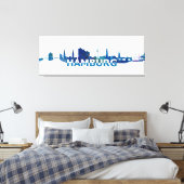 Skyline-Silhouette Hamburg Leinwanddruck (Insitu (Schlafzimmer))