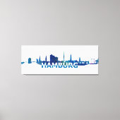 Skyline-Silhouette Hamburg Leinwanddruck (Vorderseite)
