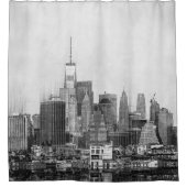 Skyline Sketch von New York City Duschvorhang (Vorderseite)
