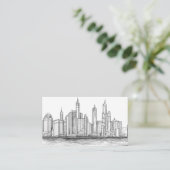 Skyline-Skizze von Hand gezeichnet Visitenkarte (Stehend Vorderseite)