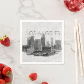 Skyline-Skizze von Los Angeles Serviette (Beispiel)