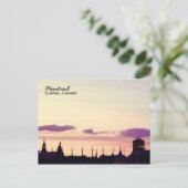 Skyline-Sonnenuntergang Montreal Postkarte (Stehend Vorderseite)