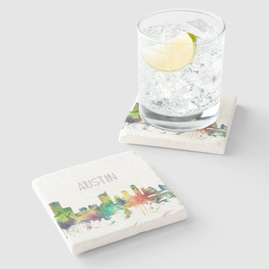 SKYLINE-SP AUSTINS TEXAS - STEINUNTERSETZER (Seitenansicht)