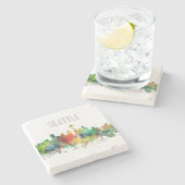 SKYLINE-SP SEATTLES WASHINGTON - STEINUNTERSETZER (Seitenansicht)