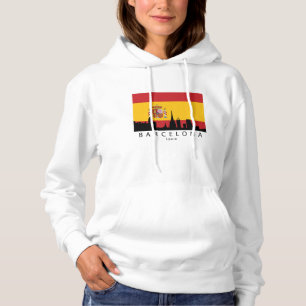 Skyline-Spanisch-Flagge Barcelonas Spanien Hoodie