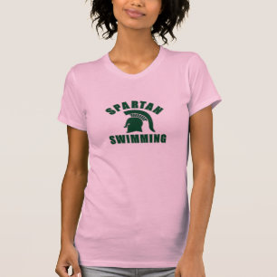 Skyline-spartanischer Schwimmen-T - Shirt