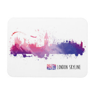 Skyline-Spritzen Londons England Magnet