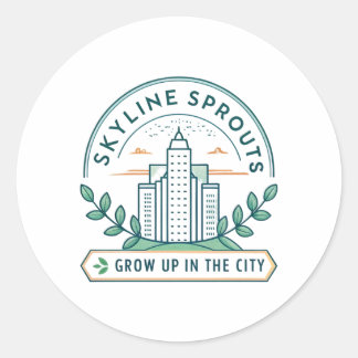Skyline Sprouts Urban Farming Aufkleber | Stadtgar