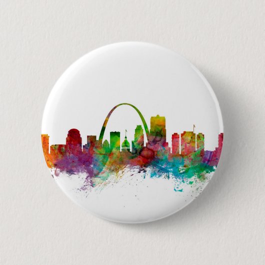 Skyline St. Louis Missouri Button (Vorderseite)